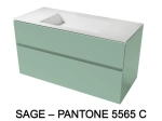 Meuble avec vasque Solid-Surface, finition bois ou couleurs, deux tiroirs à onglet, L.60, 70, 80, 100, 120 et 140 cm, P. 45 cm, Hauteur 55 cm, Stock disponible, LIVRAISON OFFERTE